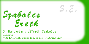 szabolcs ereth business card